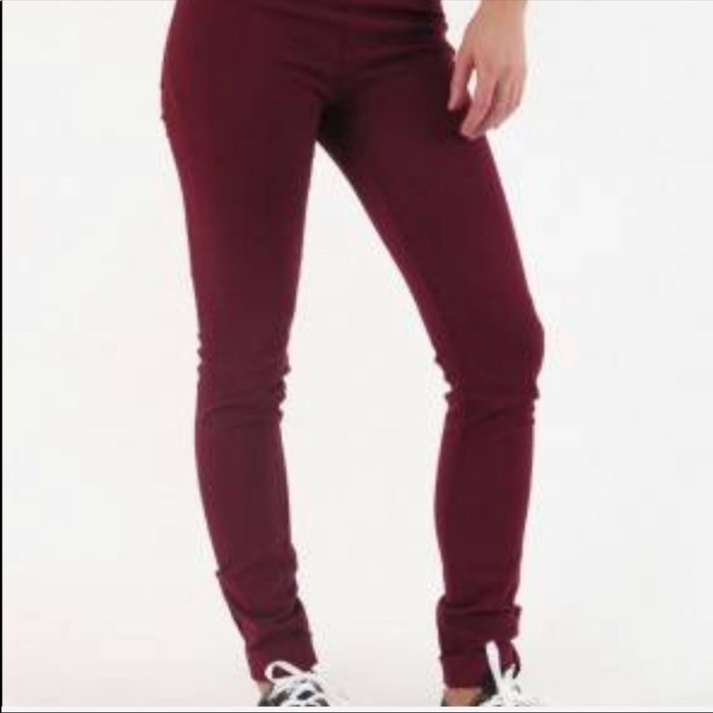 Maroon Skinny Leggings, Size Small